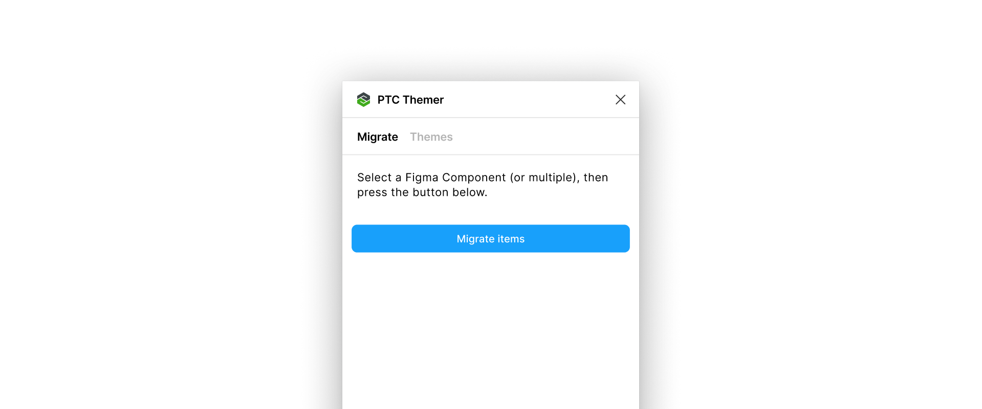 A preview of the PTC Themer Figma plugin's design tokens tab
